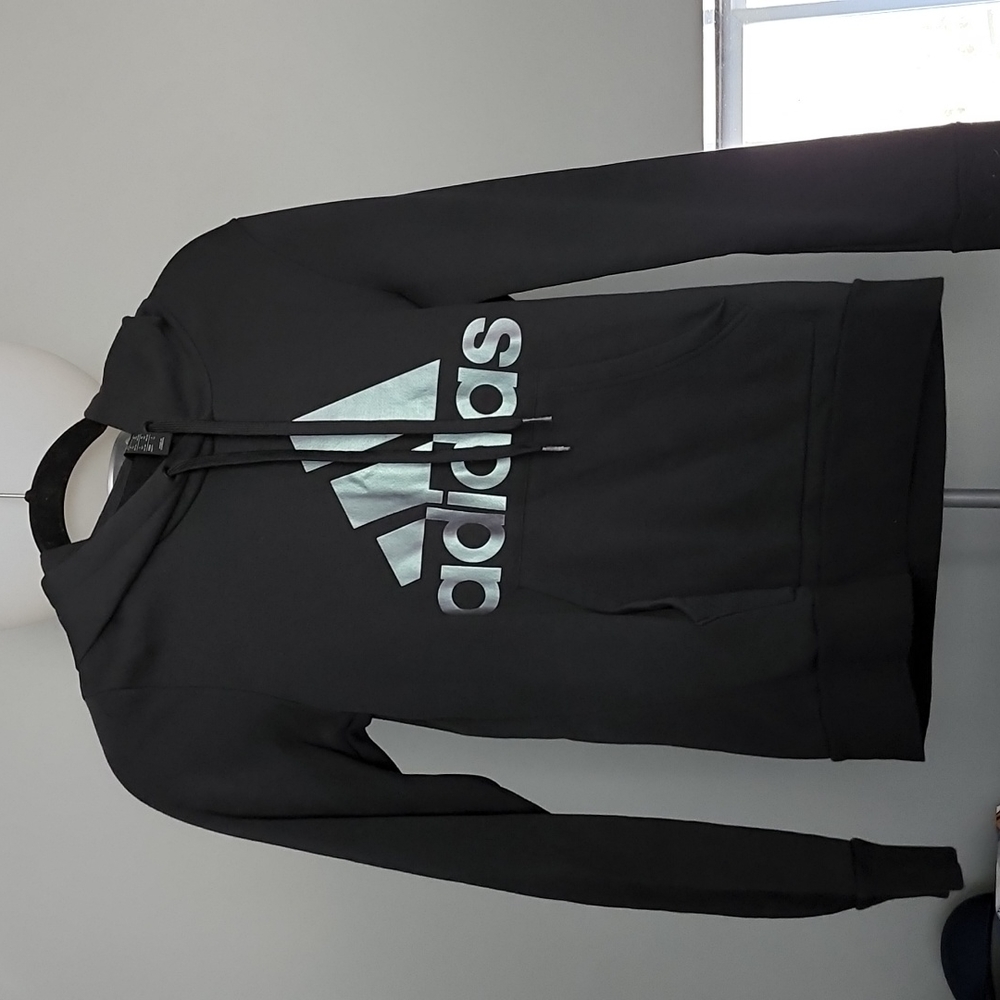 Adidas black holographic hoodie
